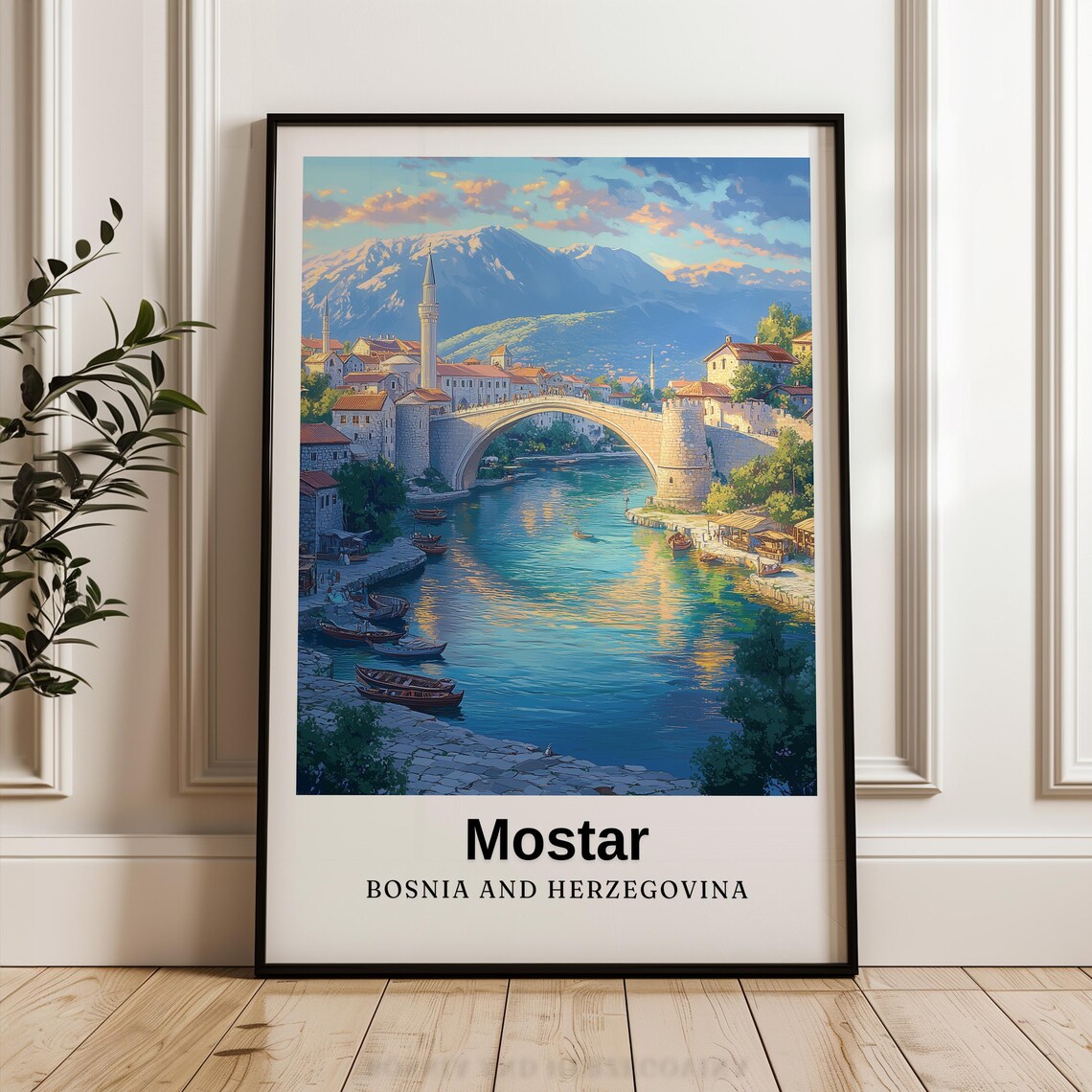 Konjic Travel Poster, Bosnia And Herzegovina
