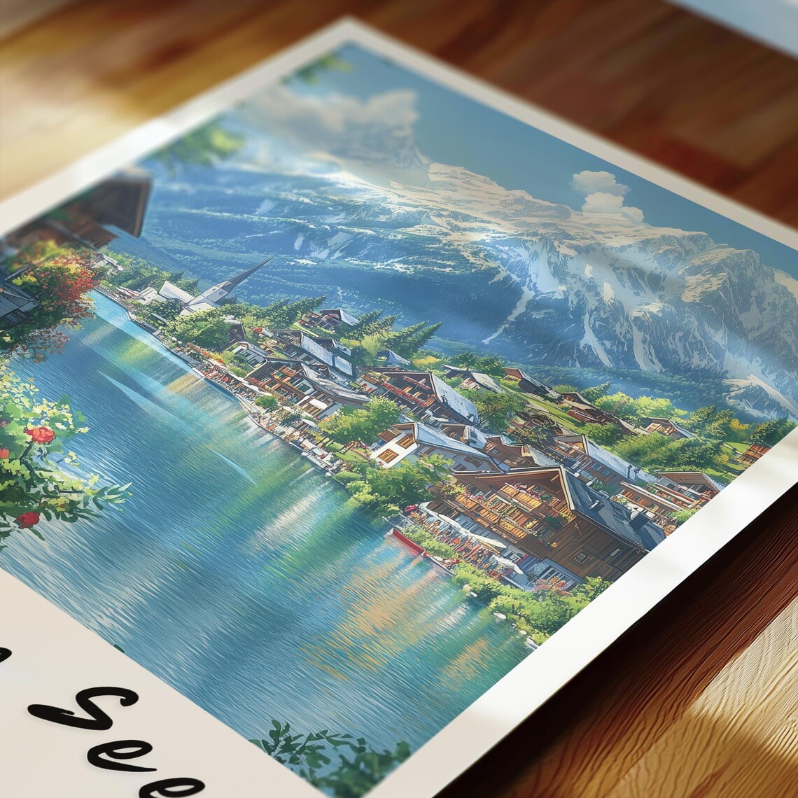 Zell Am See Austria Travel Poster, Minimalist - Image 2