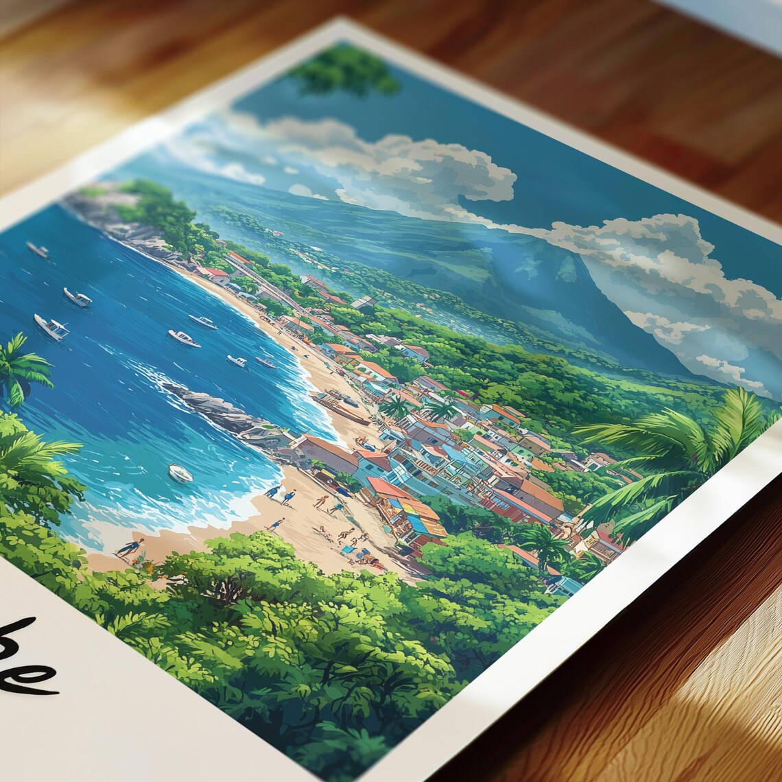 Limbe Travel Print, Cameroon Illustration Poster - Image 2