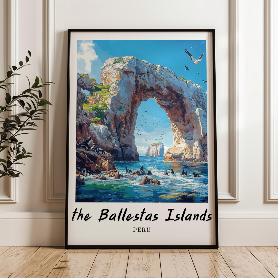 The Ballestas Islands Travel Poster, Peru