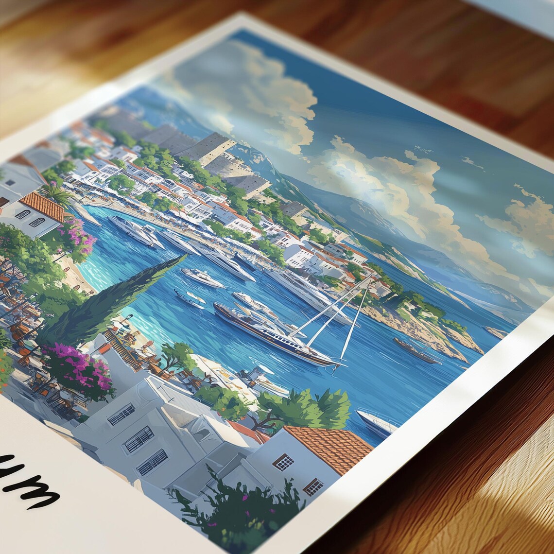 Bodrum Turkey Travel Poster, Minimalist Art Print - Image 2