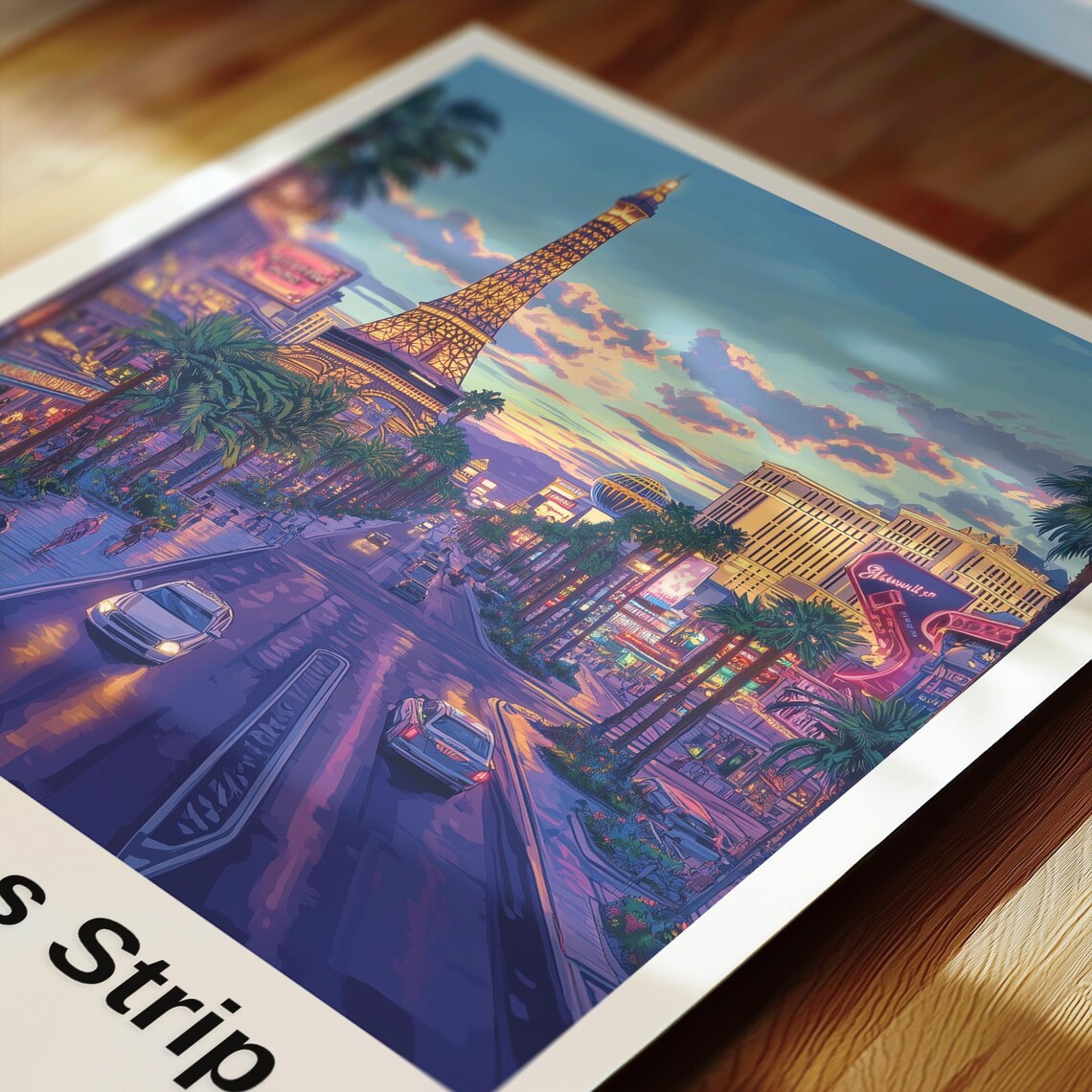 Las Vegas Strip Travel Poster, Wedding Gift - Image 2