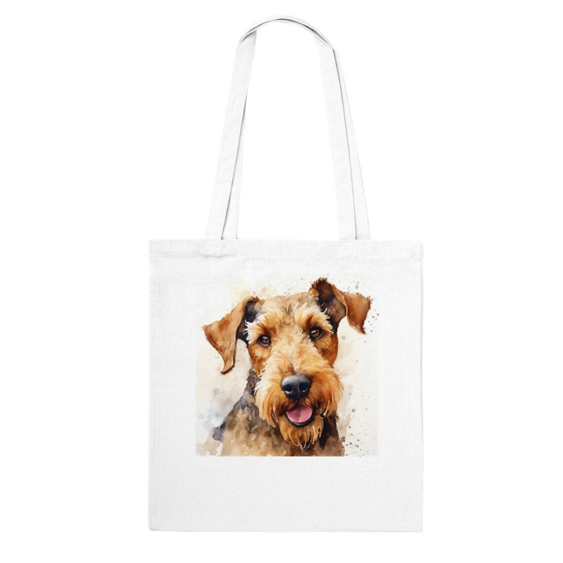 Cute Welsh Terrier Dog Print Design Canvas Tote Bag Gift Product