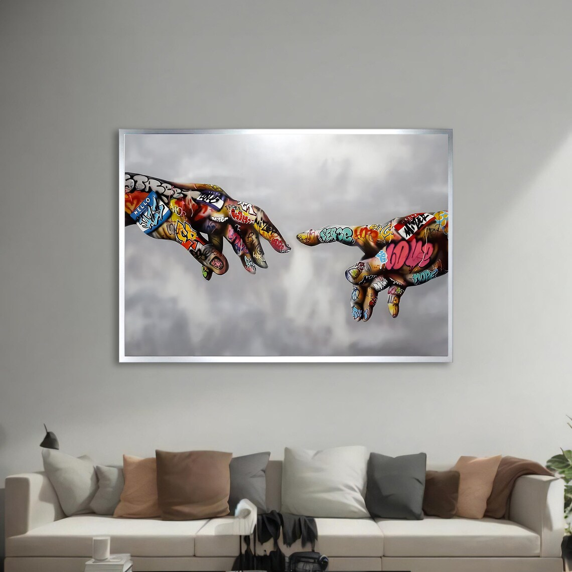 Graffiti Hands Creation, Urban Street Art Decor - Image 2