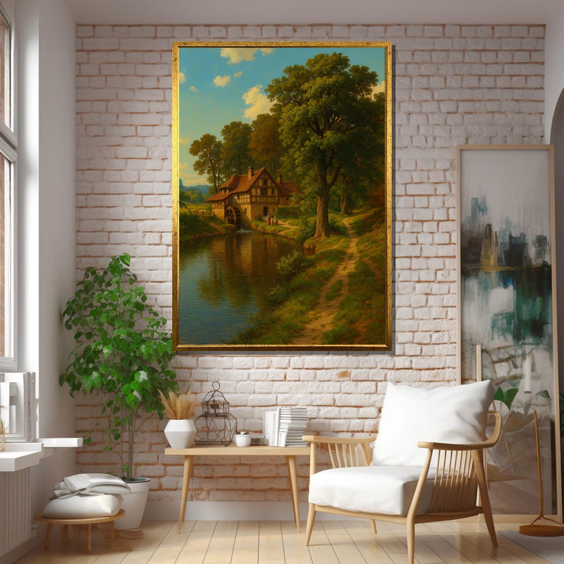 Countryside Watermill By The River, Wall Art Print - Image 5