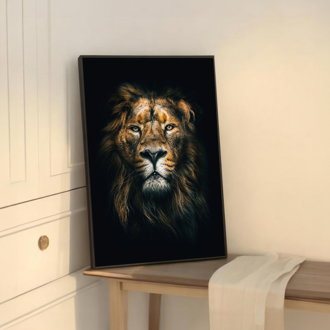 Majestic Lion Art Print, Bold Animal Painting - Image 5
