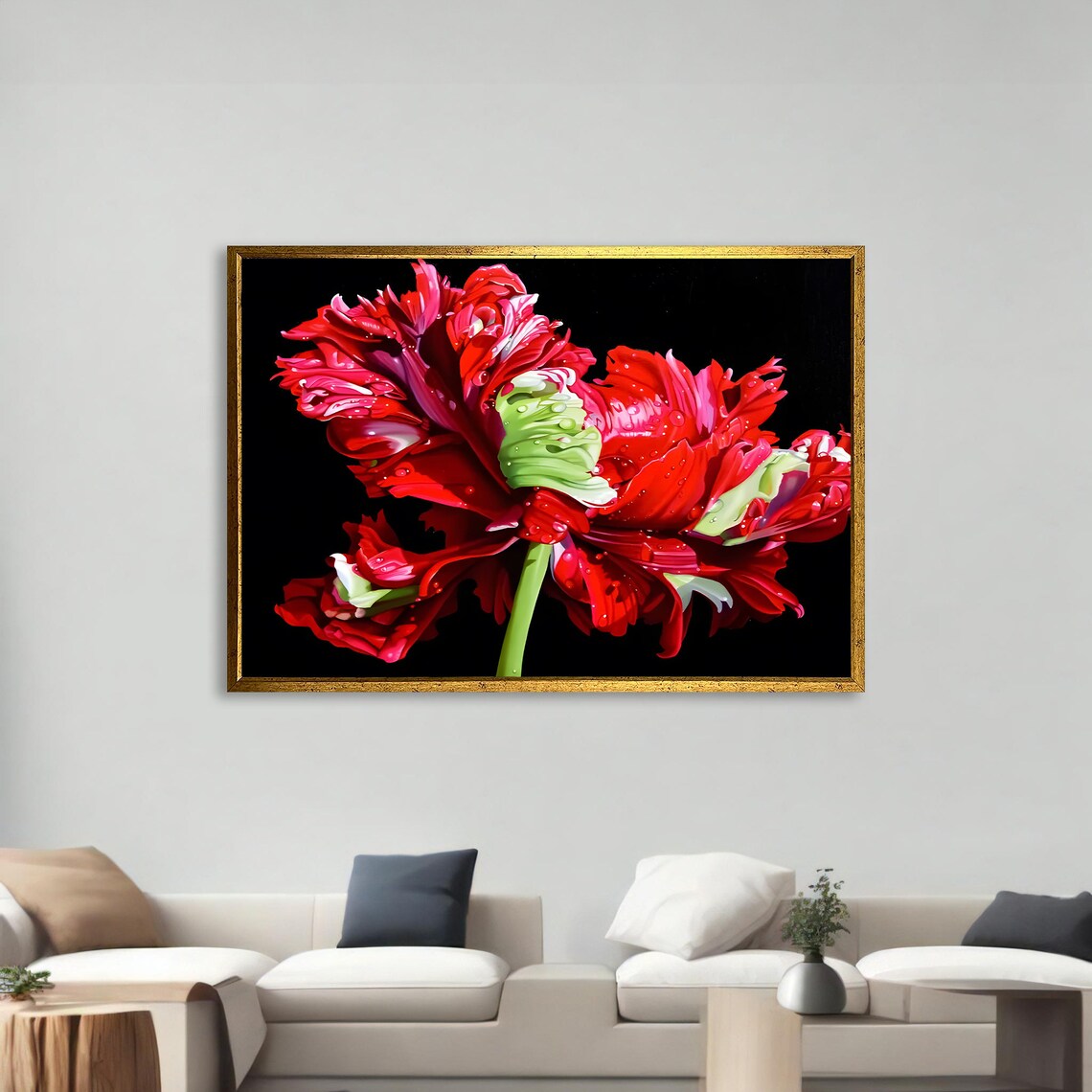Bold Floral Painting, Modern Botanical Decor - Image 4