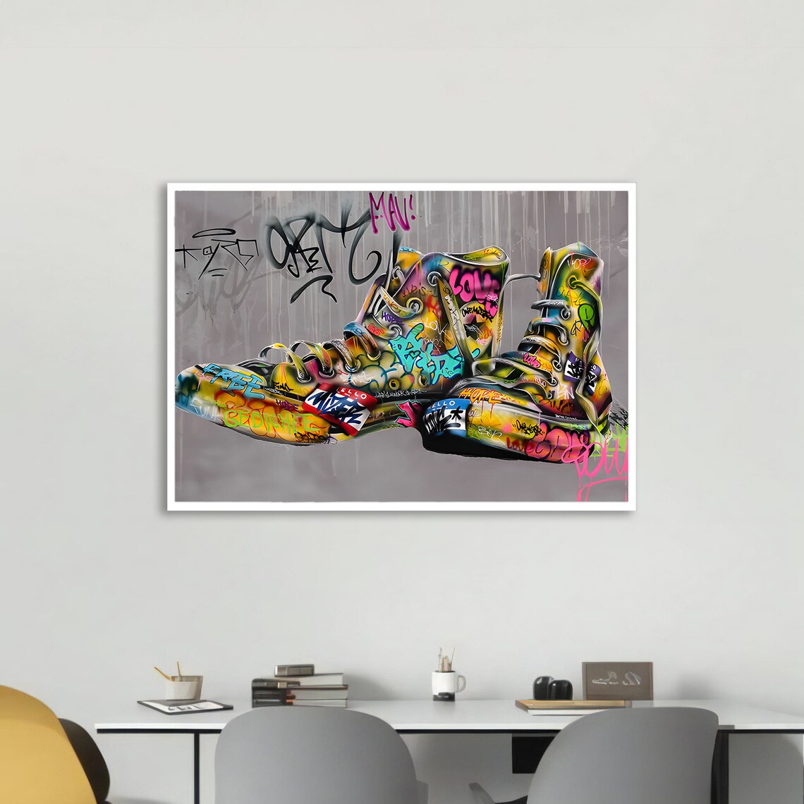 Graffiti Sneakers - Traditional Travel Poster - Image 4