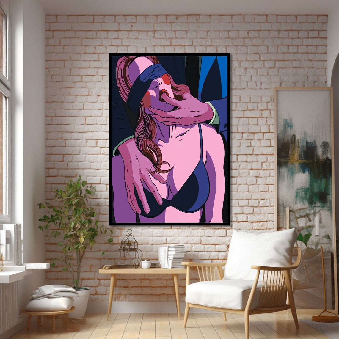 Sensual Erotic Blindfold And Dominance, Modern Decor - Image 2