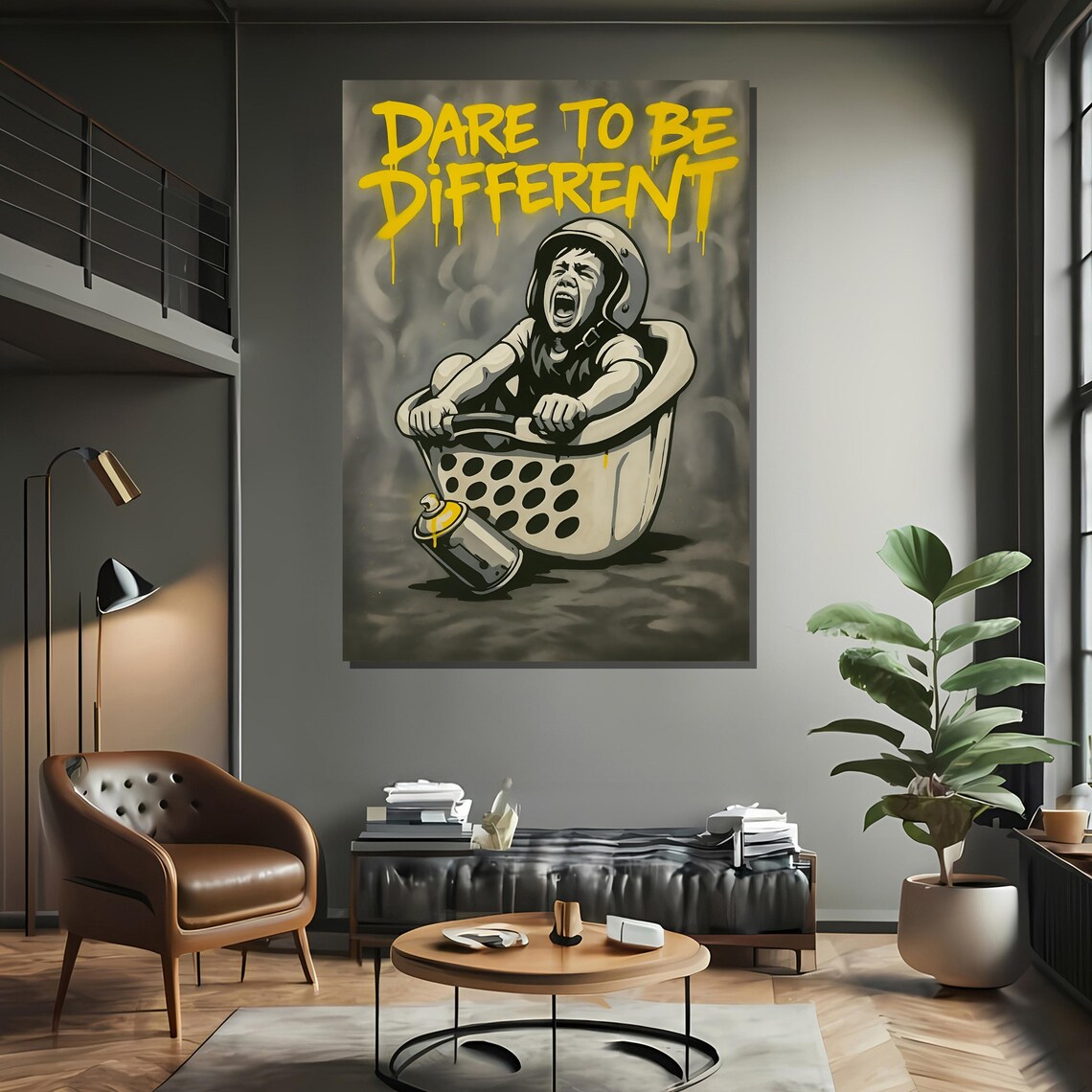 Dare To Be Different Graffiti, Urban Street Decor - Image 2