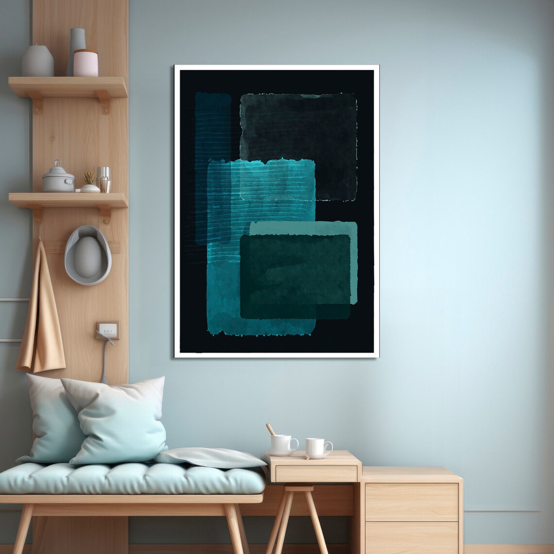 Mark Rothko Style Modern Abstract Geometric Design - Image 4