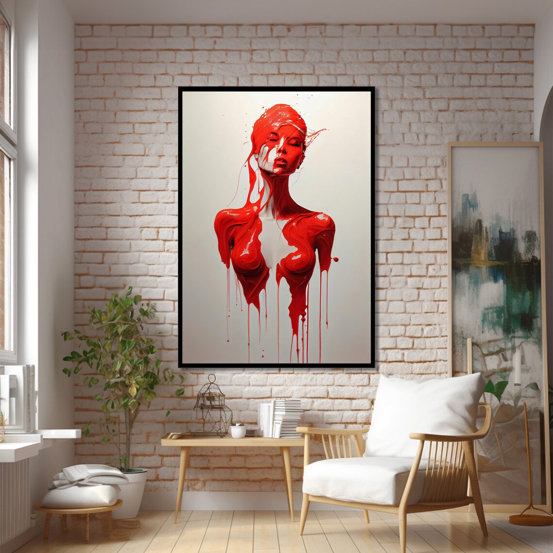 Dripping Red Beauty, Modern Contemporary Design - Image 2