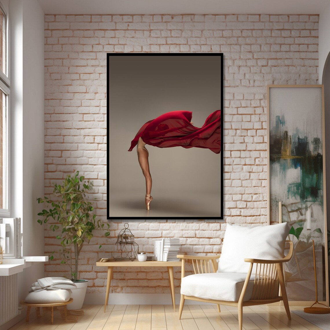 Elegant Dance In Motion, Ballerina Wall Art Print - Image 2