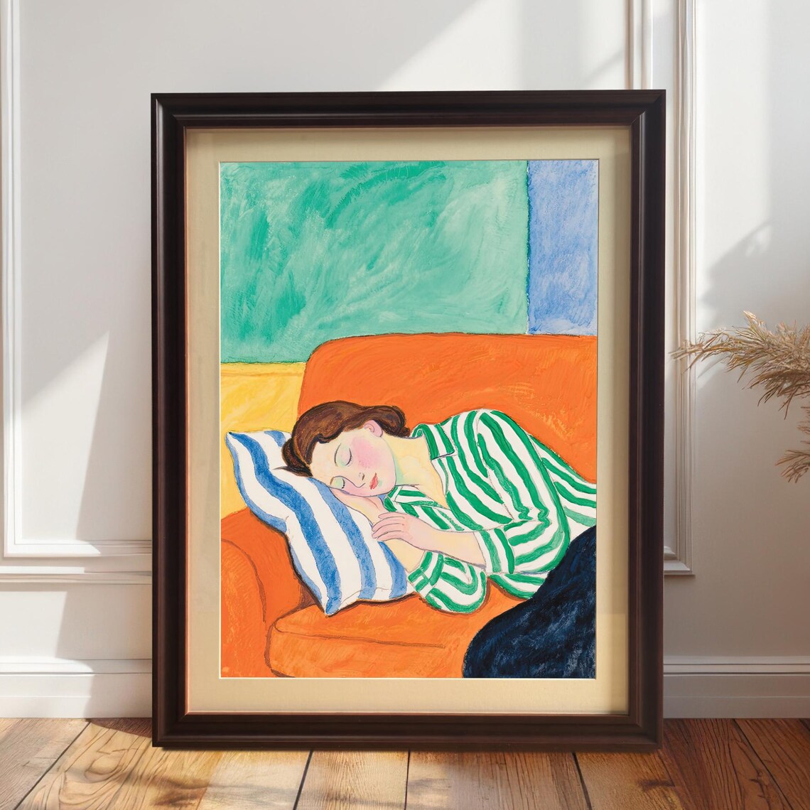 Matisse Inspired Sleeping Woman Art Print