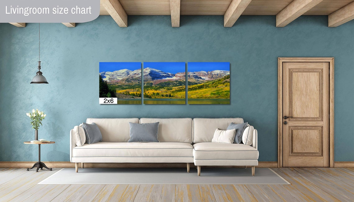 Maroon Bells Snow Capped Peaks with Golden Aspens Fall Travel Poster - Image 3