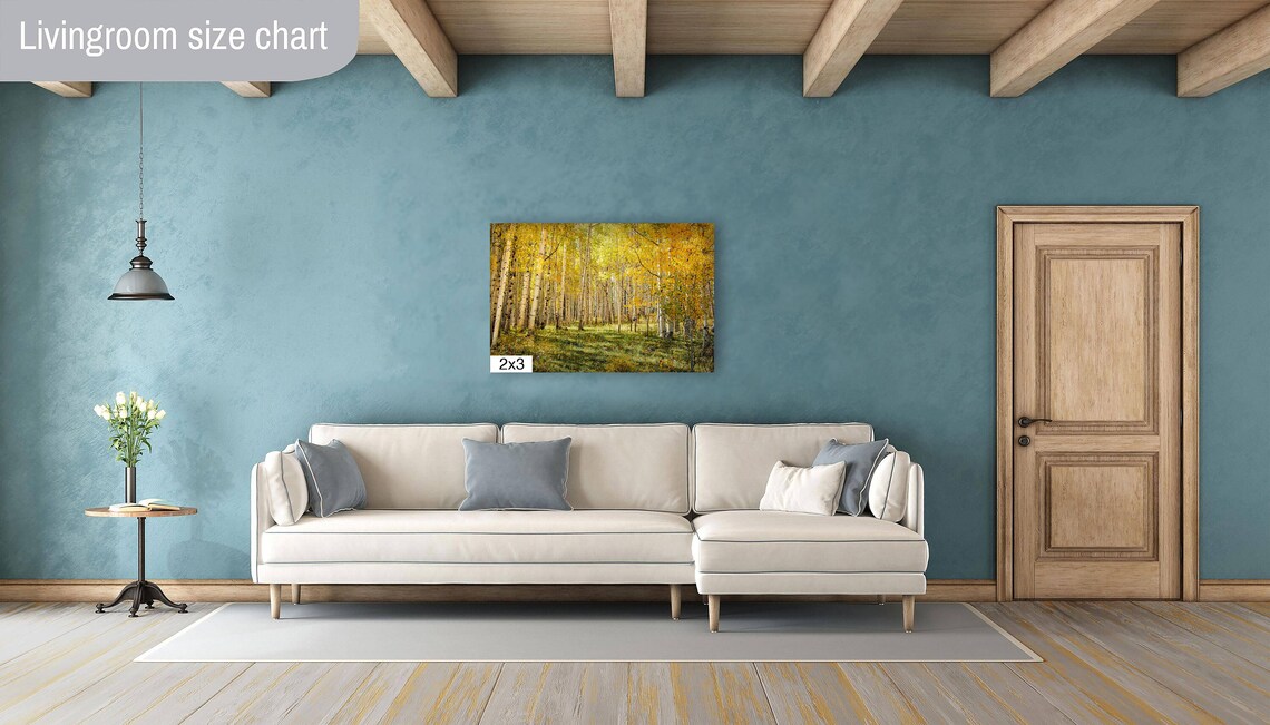 Golden Aspen Grove In Fall Sunlit Yellow Foliage Nature Art Poster - Image 4