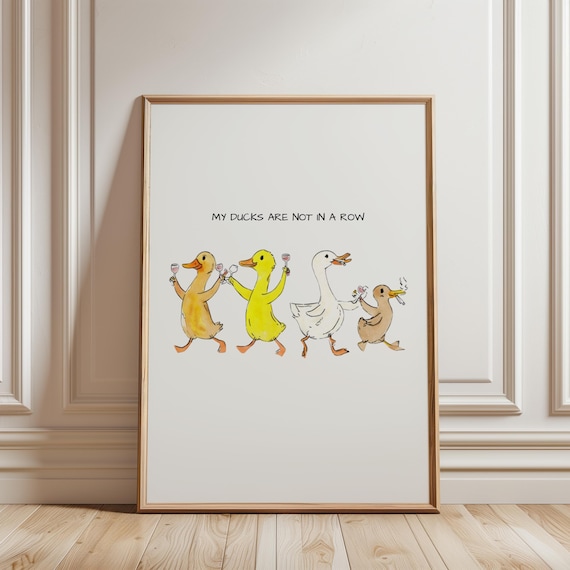 Funny Ducks Art Print Quirky Sarcastic Home Decor