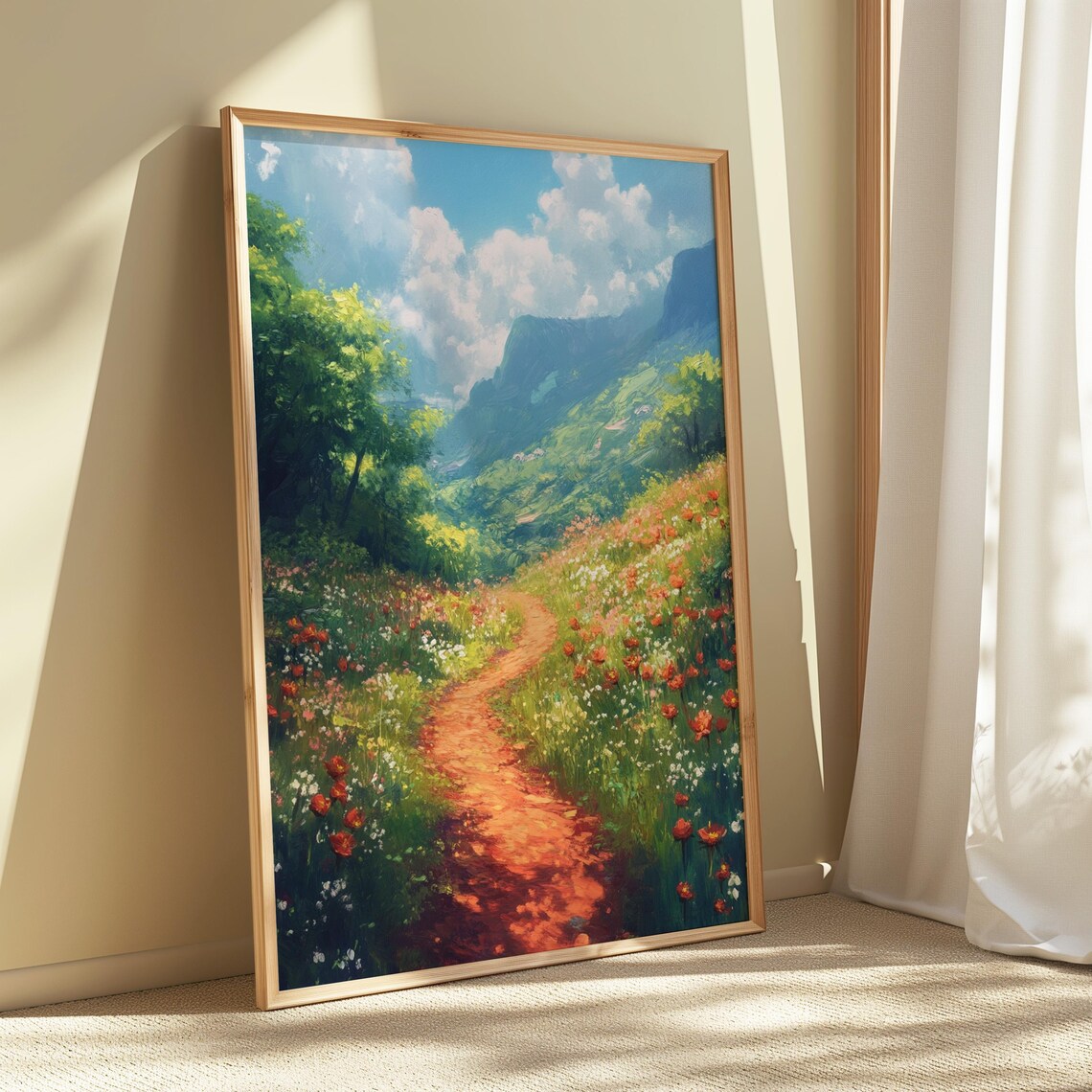 Mexican Landscape Portrait, Oil Painting - Image 4