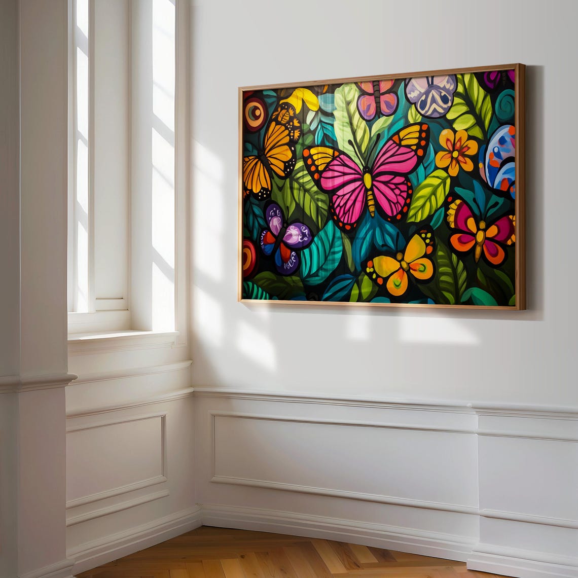 Print Butterfly Portrait Painting Mexican Wall Art New Listing 32 - Image 3