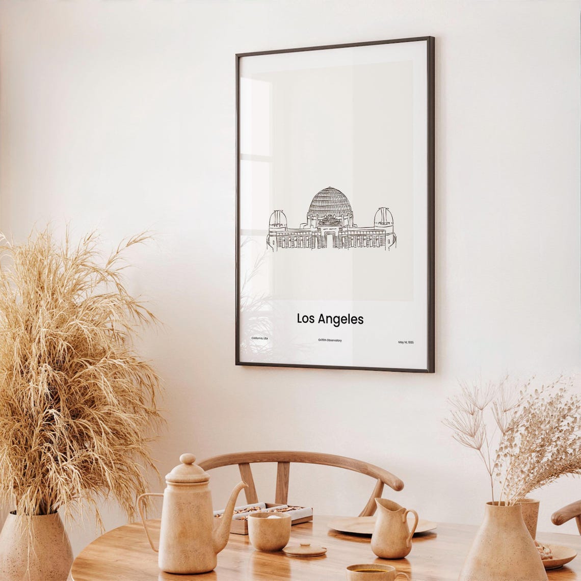 Los Angeles Griffith Observatory Minimalist Line Drawing Poster - Image 3