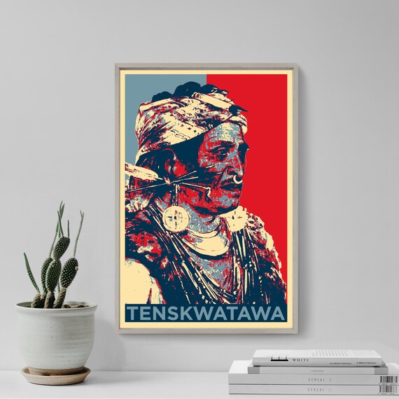 Tenskwatawa Original Art Print 2 Photo Poster Gift Home Wall Decor Hope Native Tribe