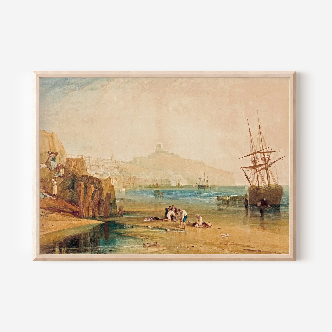 William Turner Scarborough Town And Castle Art Print