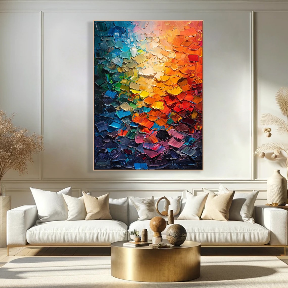 Vibrant Abstract Impasto, Modern Expressionist Art Print - Image 3