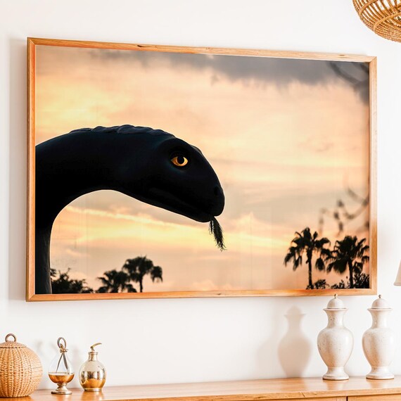 Gertie Dinosaur Sunset Silhouette Hollywood Studios Landmark Poster