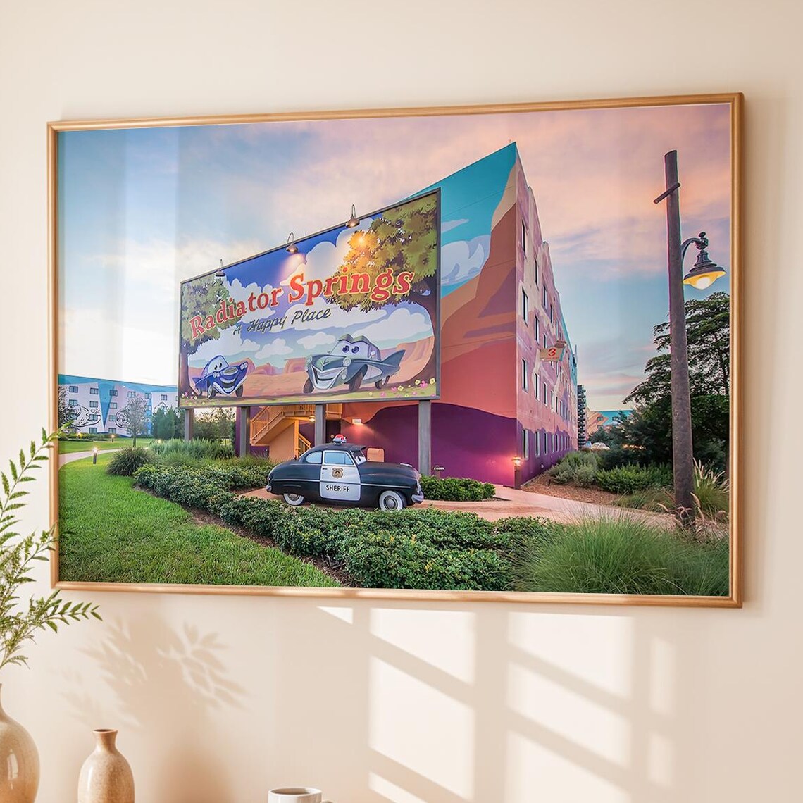Radiator Springs Happy Place Cars Land Disney World Hotel Photo Poster