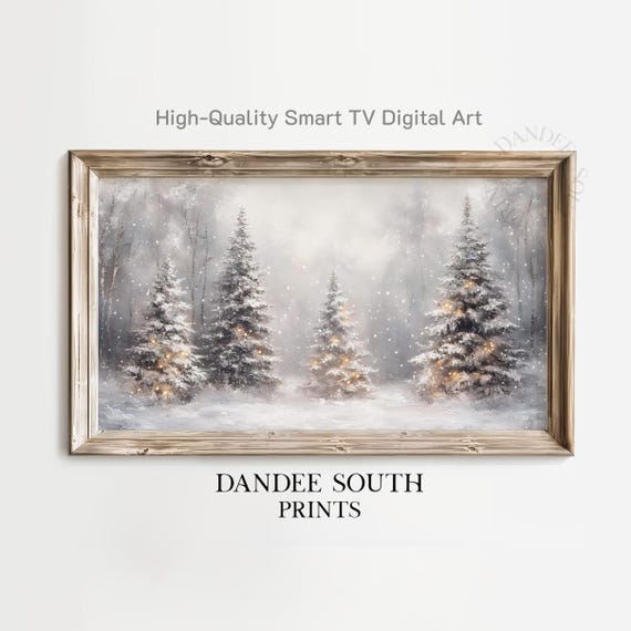 Winter Forest Tv Art For Framestyle Tvs Smart Snowy Pine Landscape Display Tv189