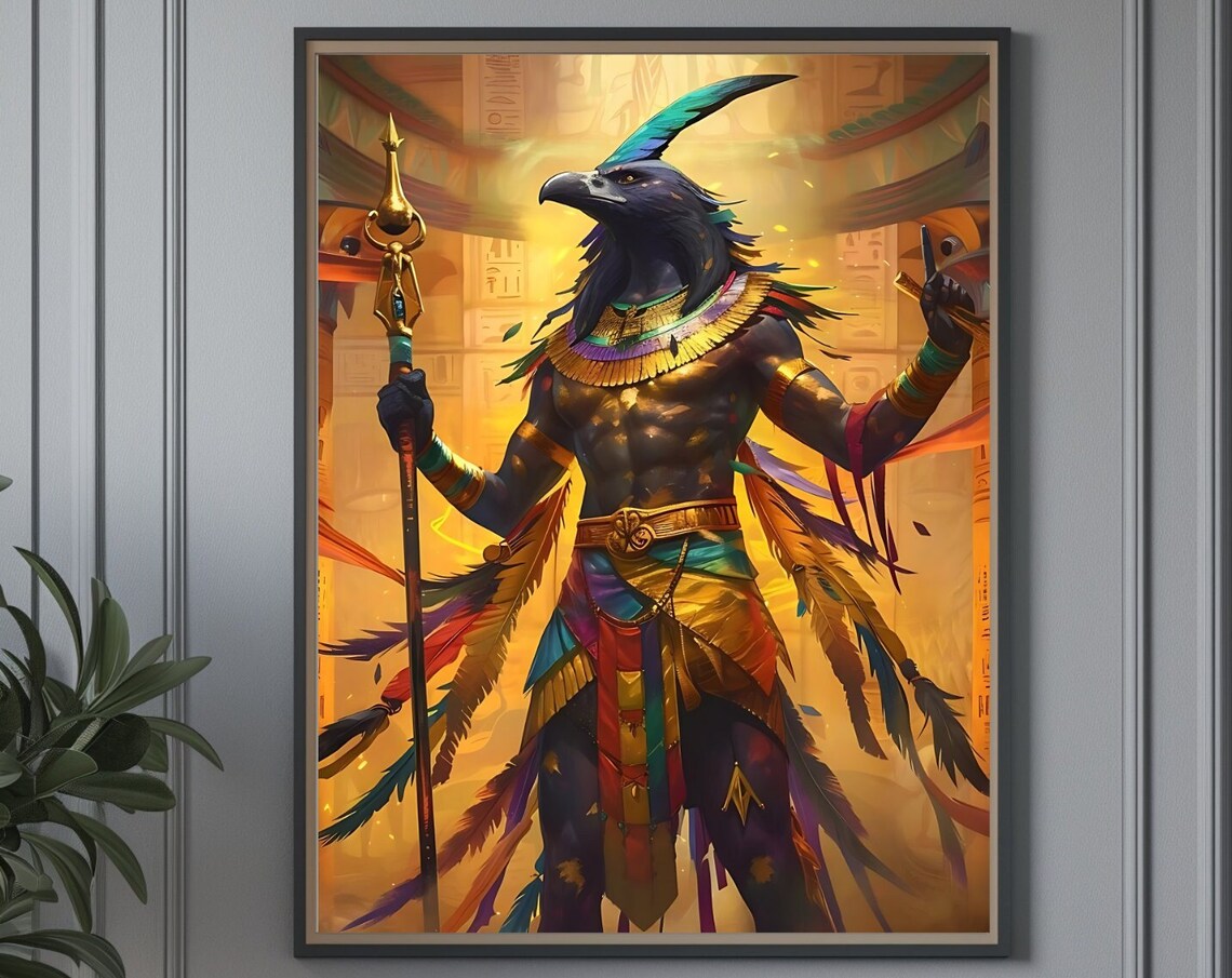 Horus Ancient Egyptian Deity Wall Poster Print - Image 3