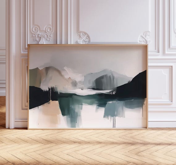 Abstract Mountain Landscape Art Print Modern Minimalist Wall Decor