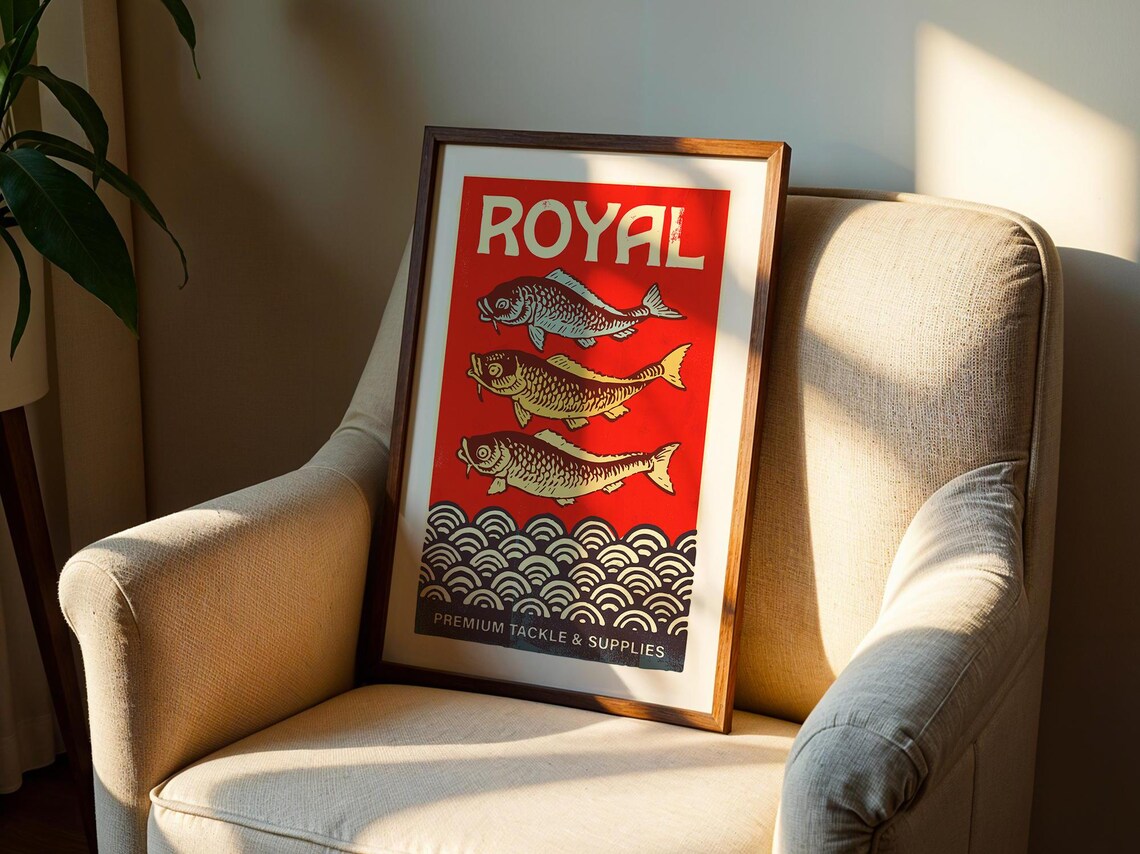 Royal Premium Tackle Supplies Vintage Fishing Fish Wall Art Poster - Image 2