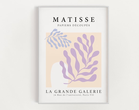 Henri Matisse La Grande Galerie Pastel Leaf Exhibition Poster