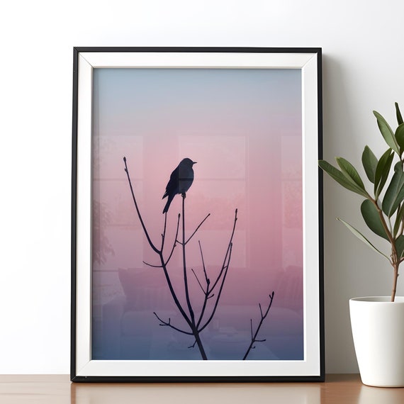 Minimalist Bird Wall Art Decor Avian Home Lover Gift Print Nature For Lovers Poster