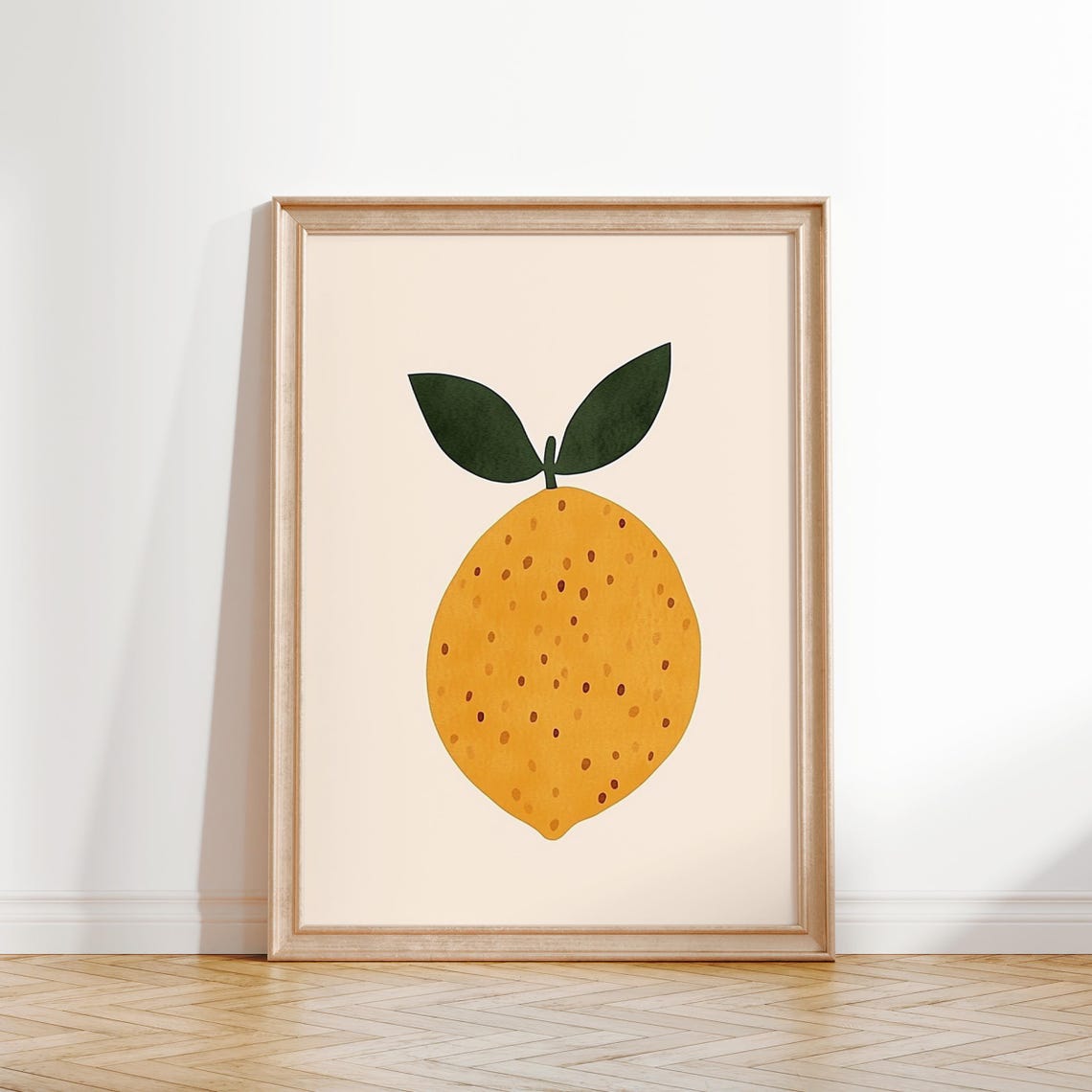 Minimalist Lemon Print Kitchen Wall Art Modern Fruit Decor - Image 3