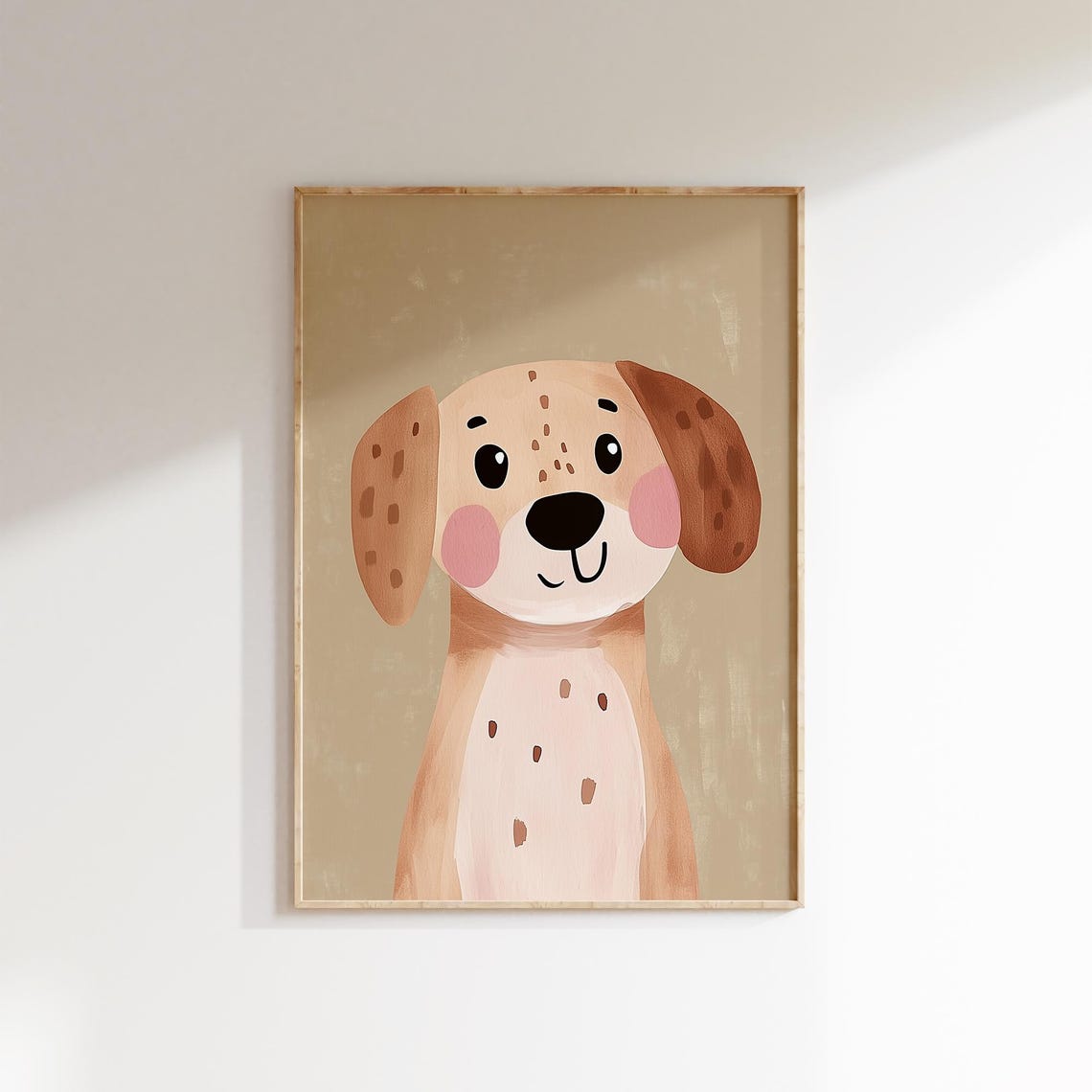 Dog Wall Art Nursery Animal Print Kids Room Decor Puppy Poster Baby Room Art Cute Dog Pink Girls Room Decor - Image 2