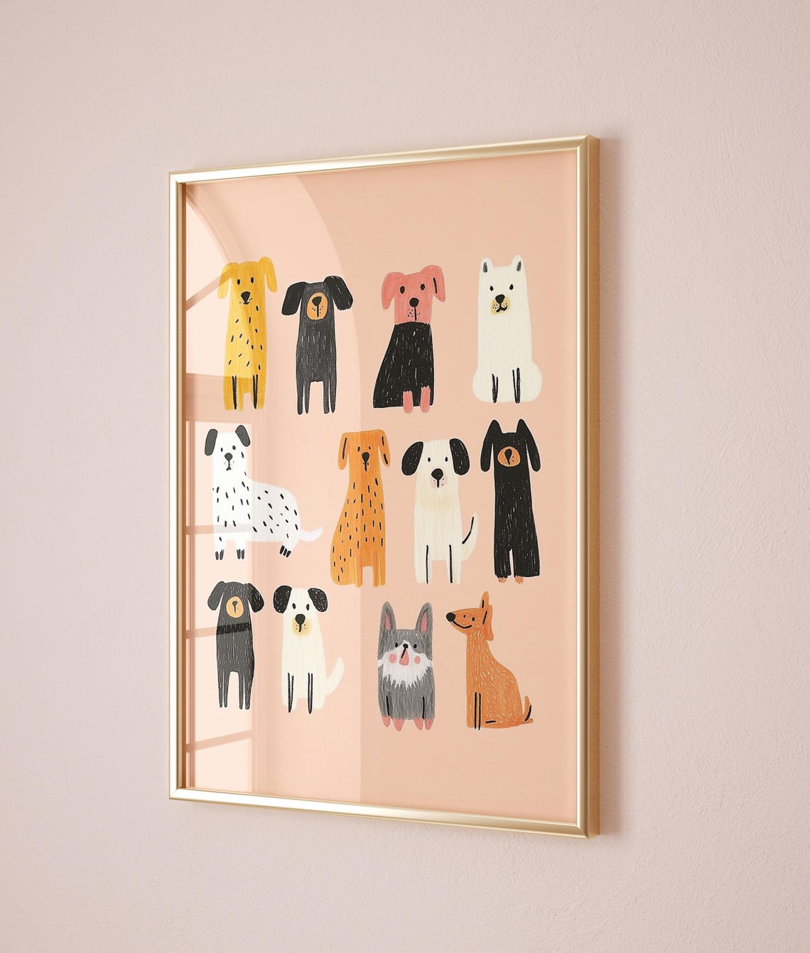 Watercolor Dogs Illustration Cute Dogs Nursery Wall Art Baby Room Decor Kids Room Animal Print Baby Shower Gift - Image 2