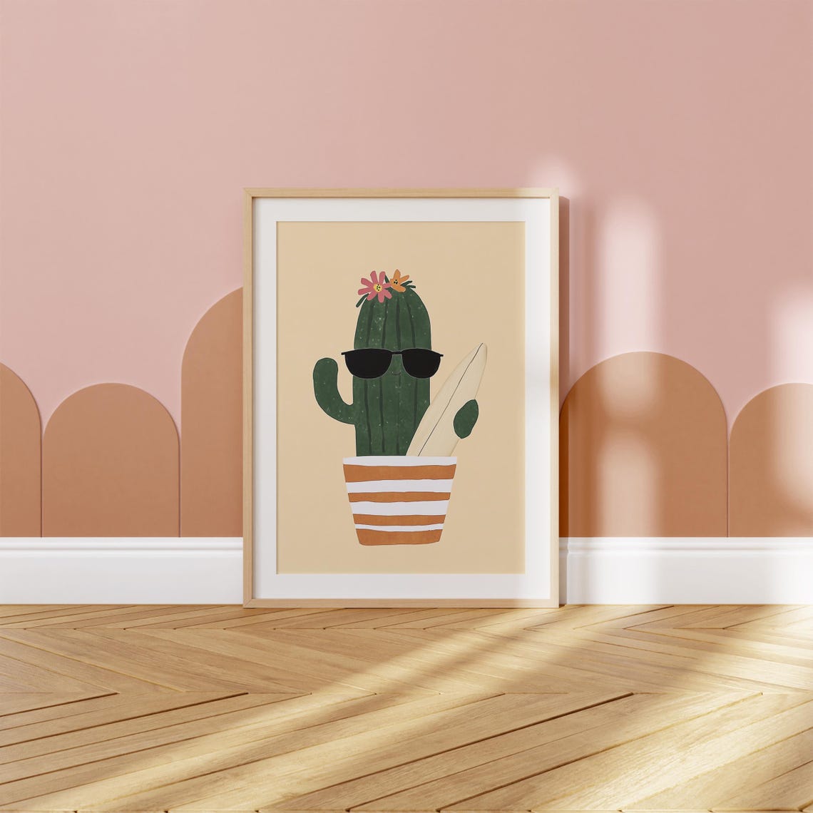 Cute Cactus Print Kitchen Wall Decor Colorful Plant Poster Nursery Wall Art Fun Kids Room Print - Image 2