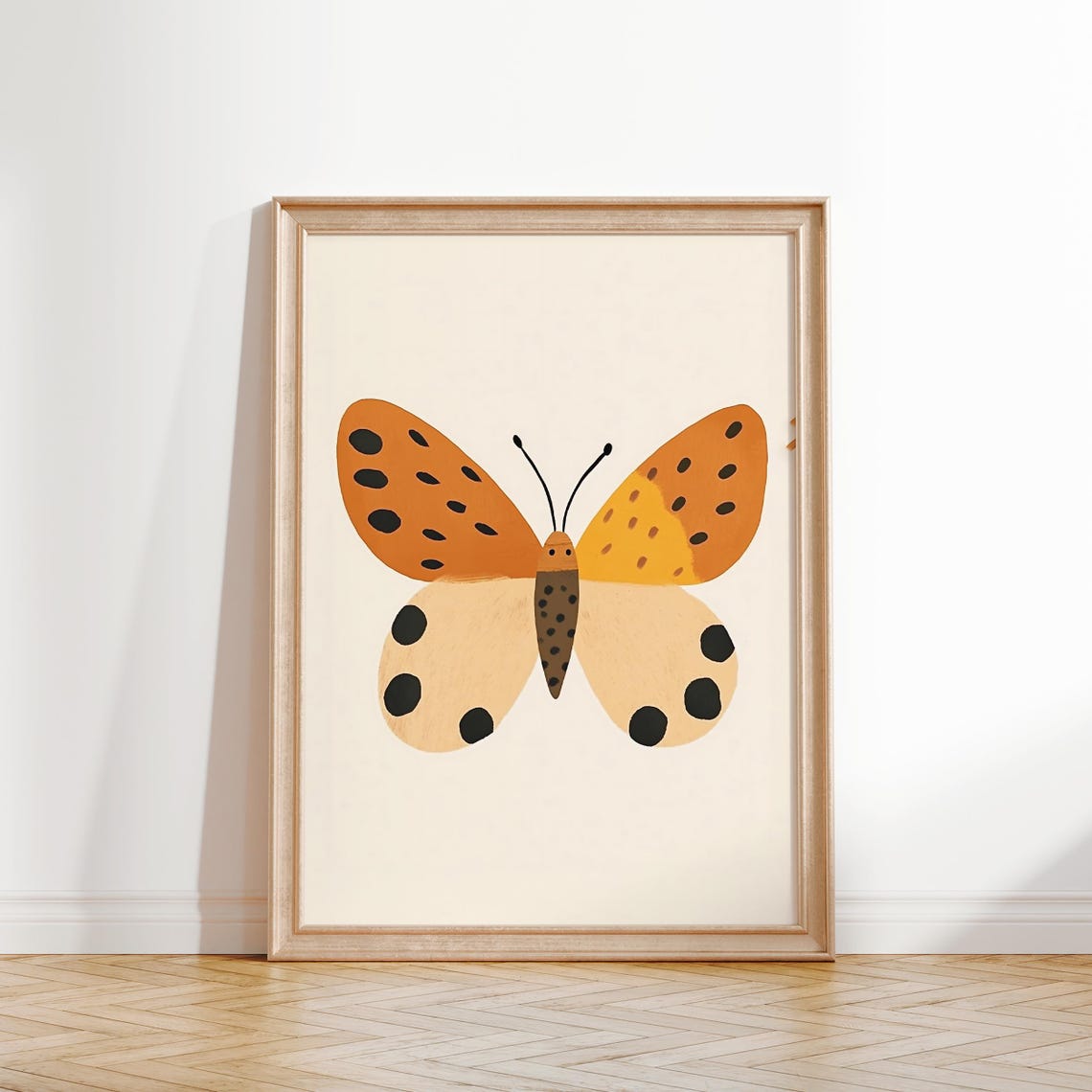 Butterfly Wall Art Print Modern Nursery Decor Kids Room Art Minimalist Nature Print Boho Style - Image 3