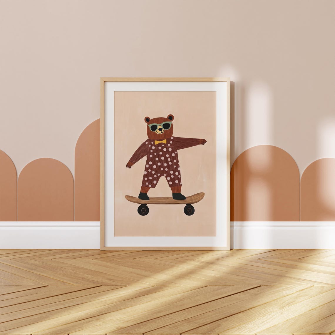 Skateboarding Bear, Kids Room Decor - Image 3