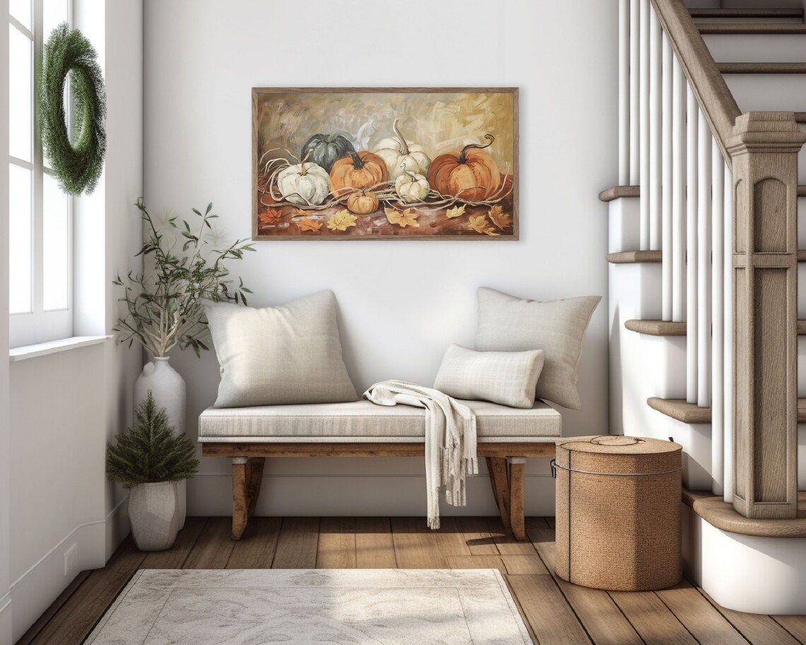Pumpkin Harvest Vintage Style Art Print, Autumn - Image 2