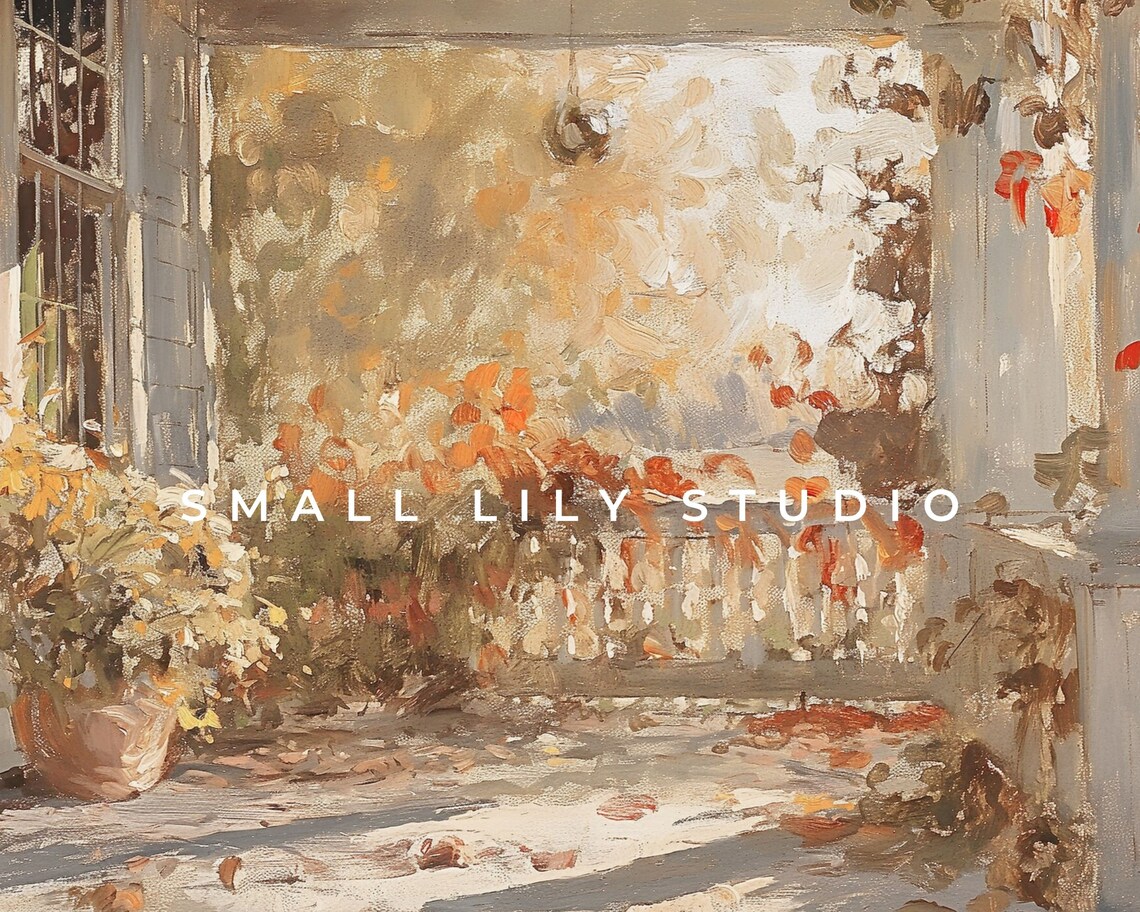 Fall Front Porch Vintage Style Art Print - Image 4
