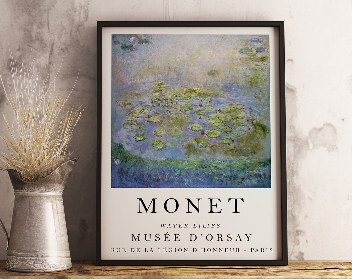 Claude Monet Water Lilies Vintage Art Print - Image 3