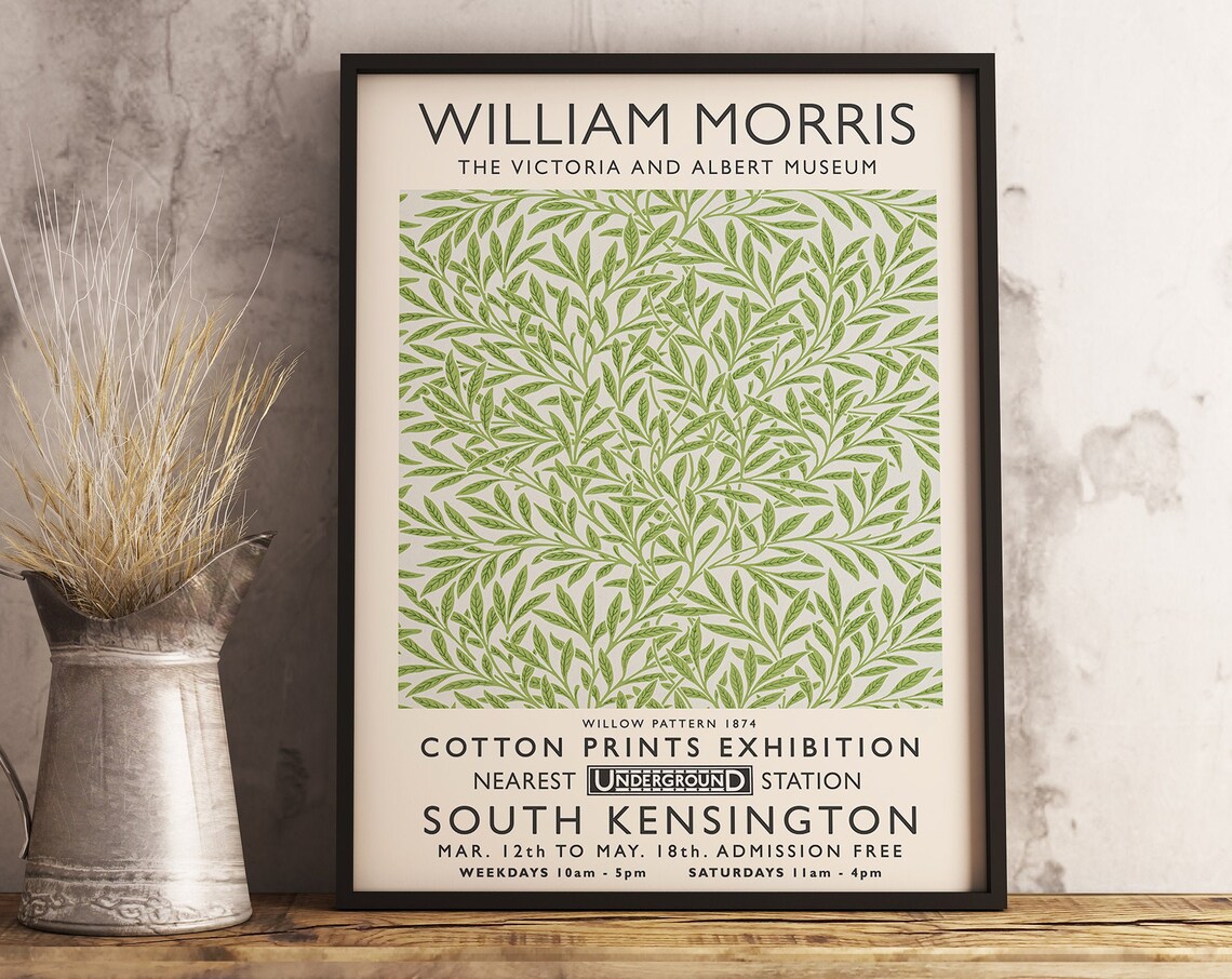William Morris Vintage Floral Exhibition Art Print - Image 3
