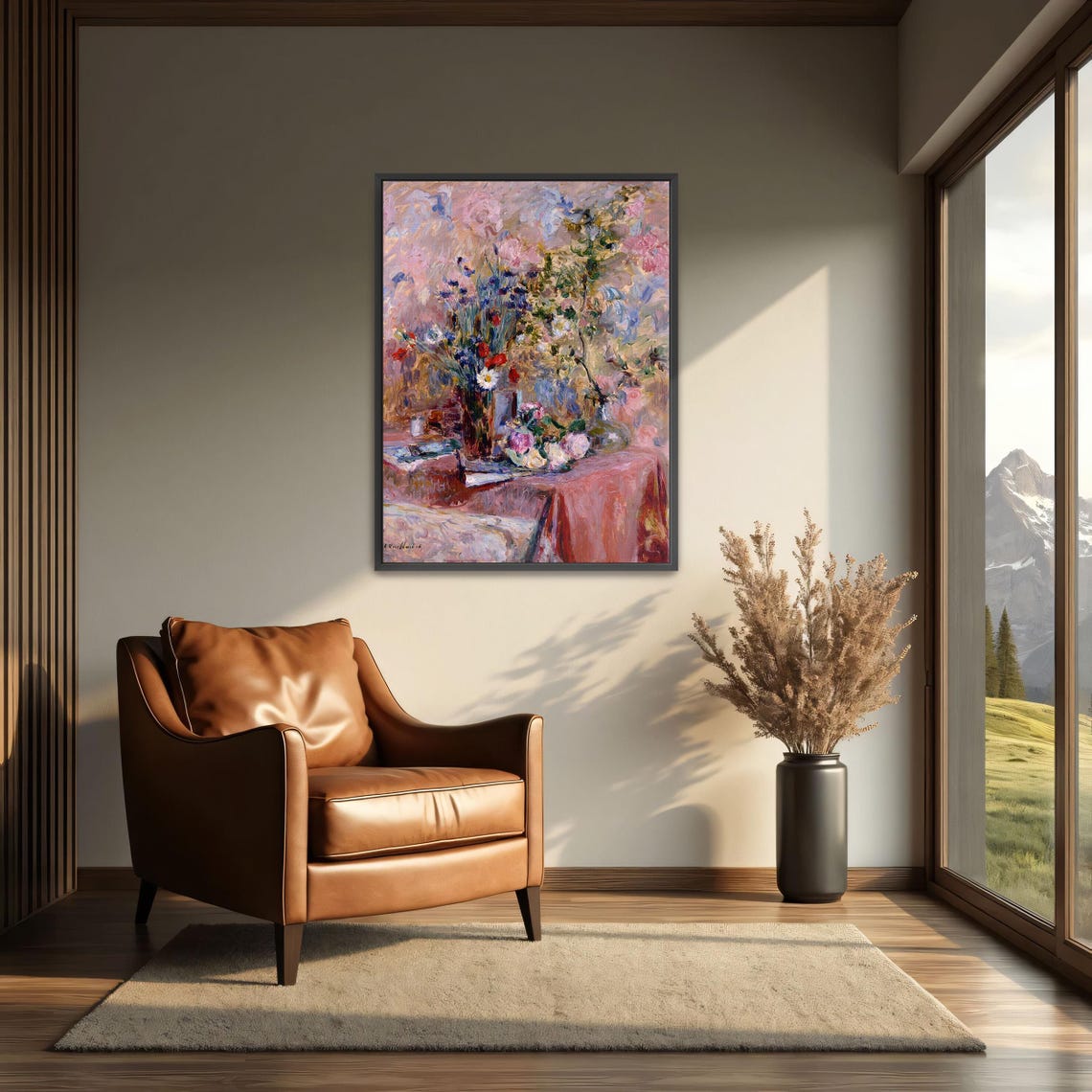 Impressionist Wildflower Bouquet Still Life Vintage Fine Art Print - Image 3