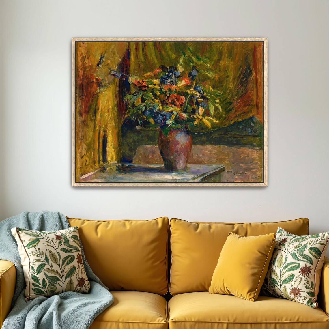 Impressionist Still Life Of Colorful Flowers In A Dark Vase Poster - Image 4