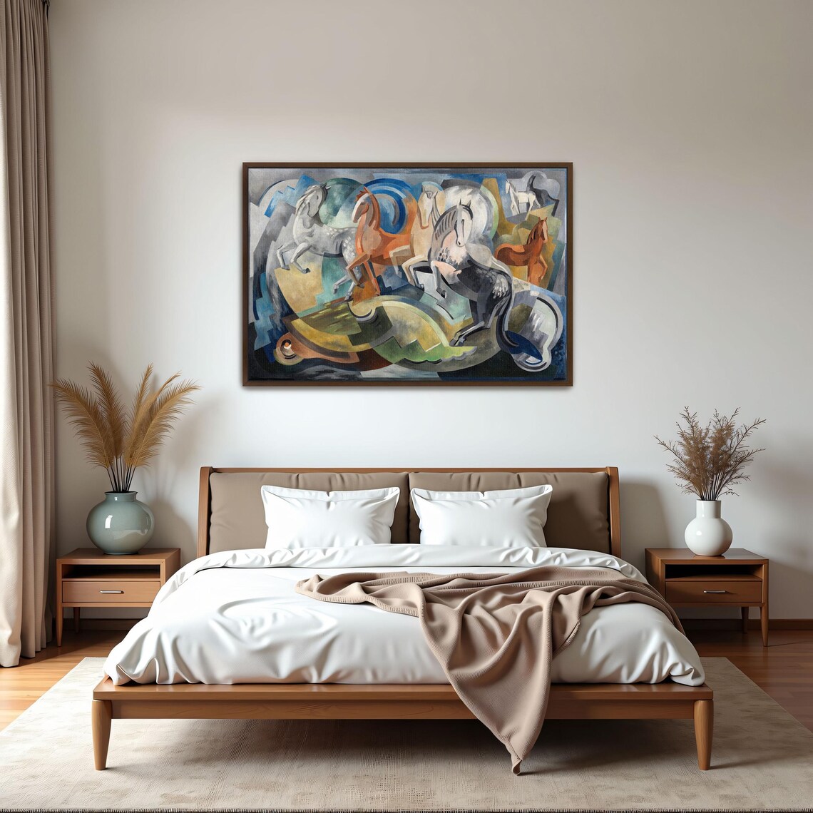 Cubist Horses Art Deco Geometric Vintage Equestrian Fine Art Print - Image 5