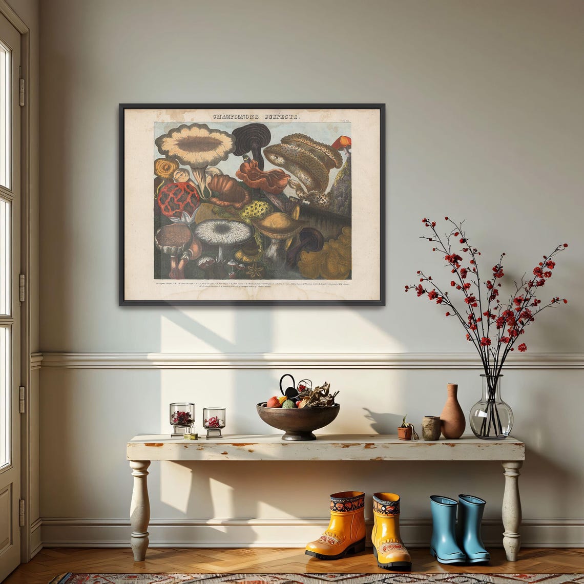 Champignons Suspects Vintage Mushroom Chart Kitchen Art Poster - Image 4