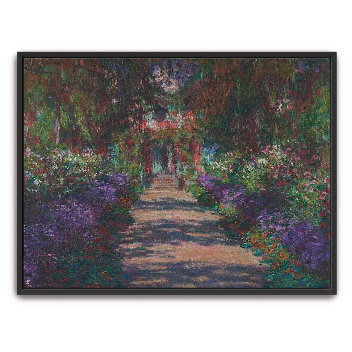 Claude Monet Garden Path With Flowers At Giverny Impressionist Poster